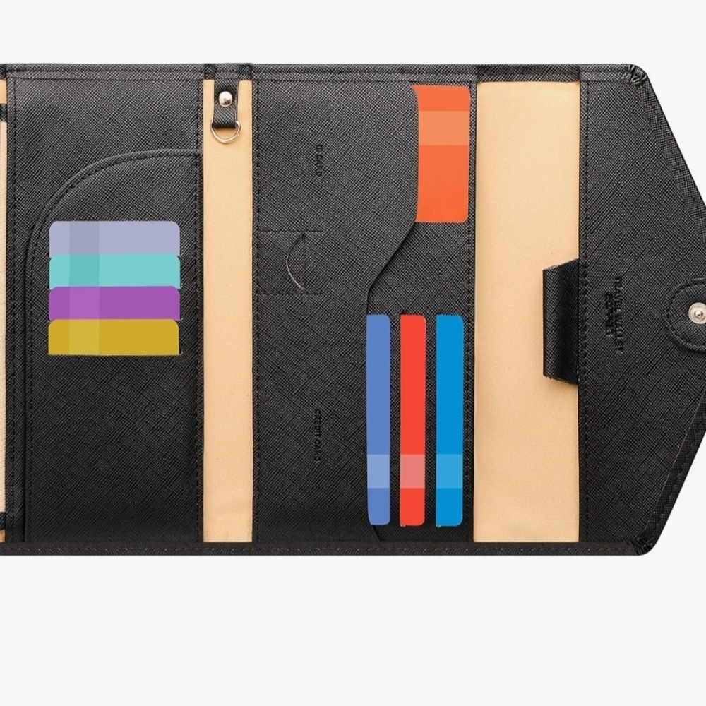 RFID Black Trifold Wallet